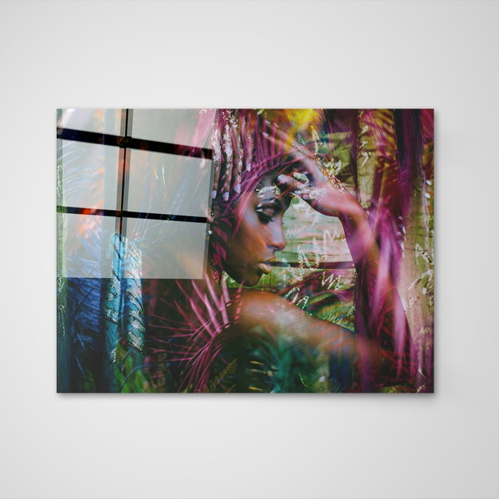 Wallity Cuadro Decorativo de Vidrio Templado Multicolor 70 x 100 cm